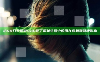 小SB几天没做SAO死了揭秘生活中的潜在危机和健康影响